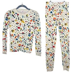 Hanna Andersson pajama set Multicolor Floral girls size 12 organic cotton